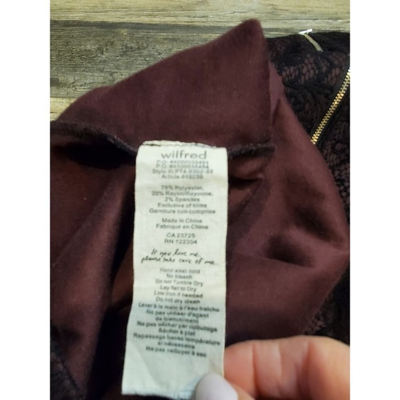 Wilfred Lace fitted Dress Medium back Zip - Picture 3 of 7